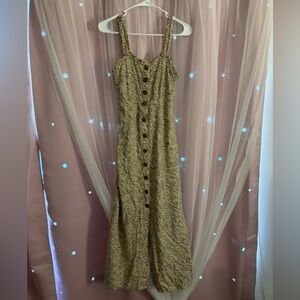 Japna Button-Front Leopard Midi Dress